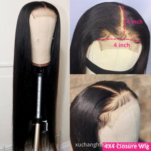 Wholesale Indian Hair Transparent Lace Wig Long Glueless Shy Double Drawn Virgin Hair Straight Swiss Lace Hd Lace Frontal Wig